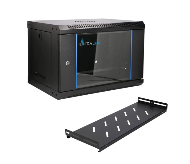 ExtraLink Lite 6U 530x400 Czarna wisząca - 1484053 - zdjęcie